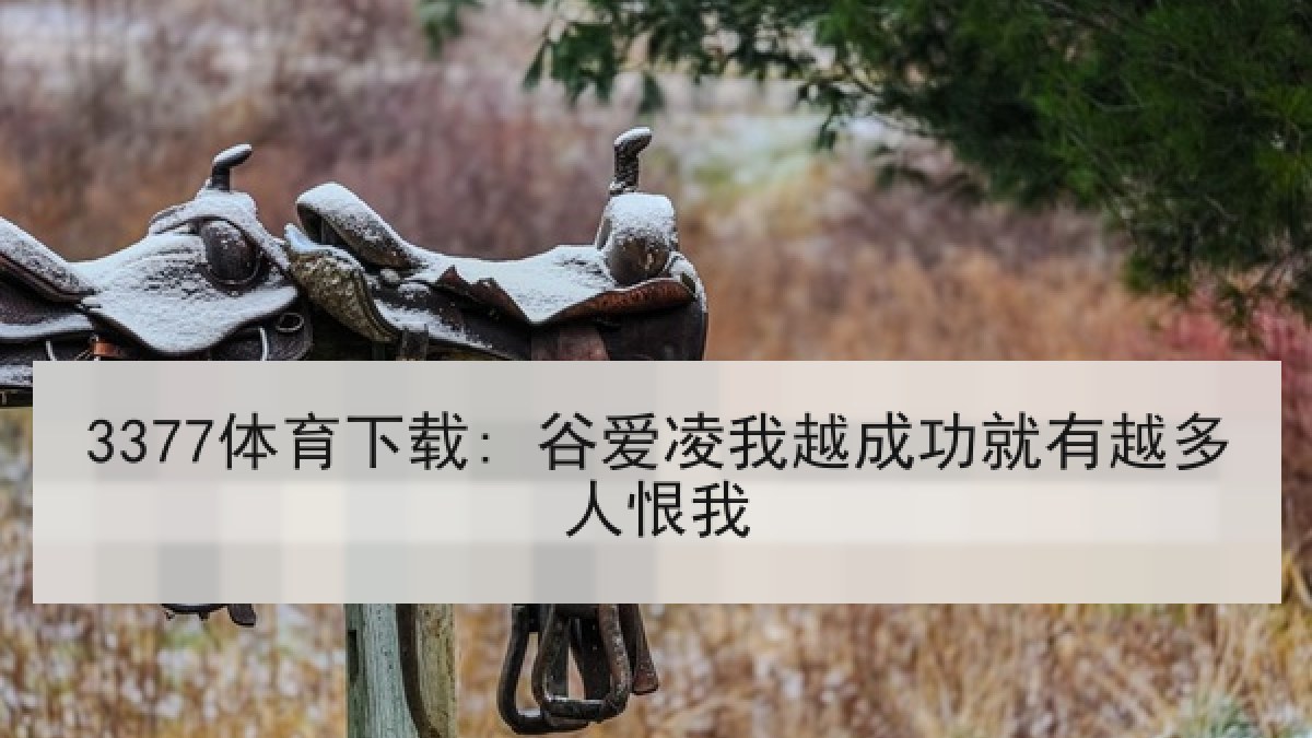 3377体育下载: 谷爱凌我越成功就有越多人恨我